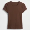 Camiseña de cuello redondo con punto pointelle