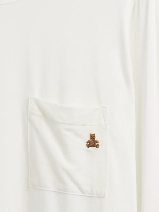 Camiseña de pijama con bolsillo de modal supersuave