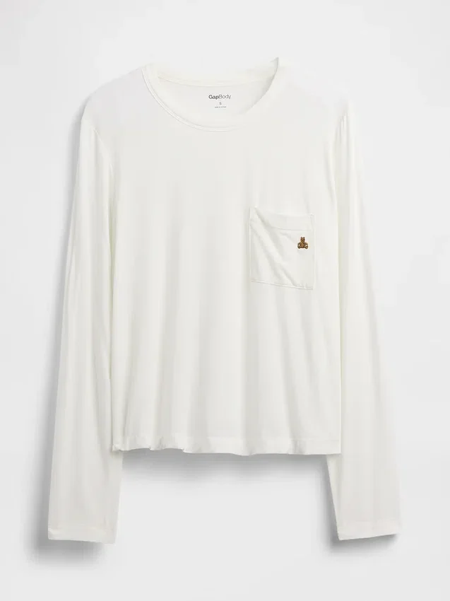 Camiseña de pijama con bolsillo de modal supersuave