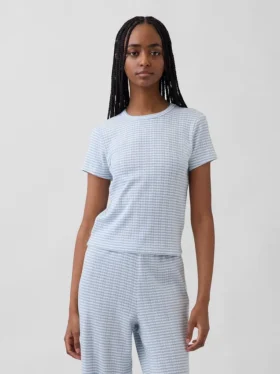 Camiseña de pijama de punto Pointelle