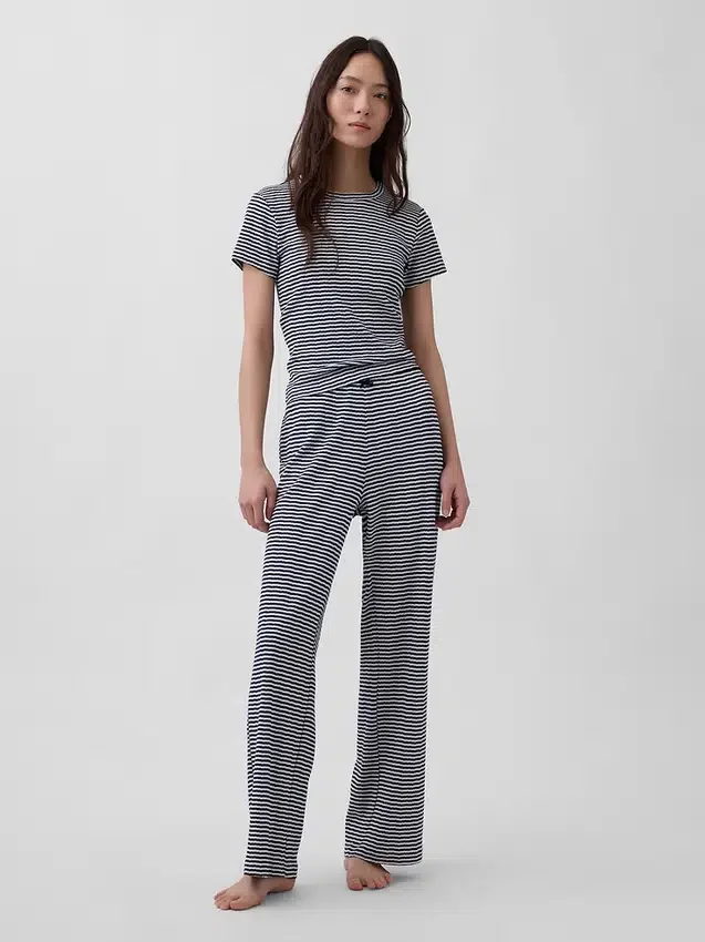 Camiseña de pijama de punto Pointelle