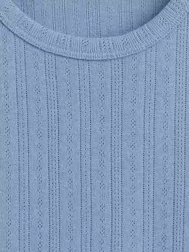 Camiseña de pijama de punto Pointelle