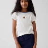 Camiseña infantil de canalé con bordados