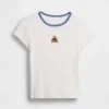 Camiseña infantil de canalé con bordados