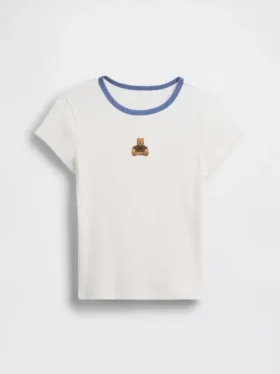 Camiseña infantil de canalé con bordados