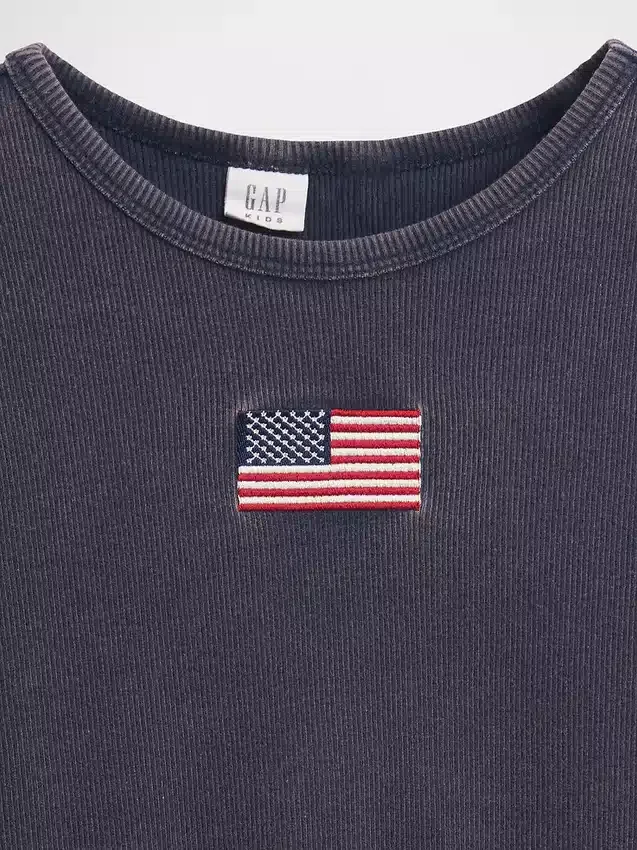 Camiseña infantil de canalé con bordados