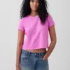 Camiseta 100 % algodón con efecto encogido auténtico