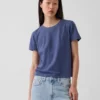 Camiseta 100 % algodón con efecto encogido auténtico