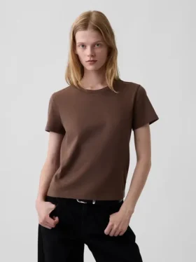 Camiseta 100 % algodón con efecto encogido auténtico
