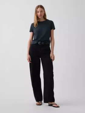 Camiseta 100 % algodón con efecto encogido auténtico