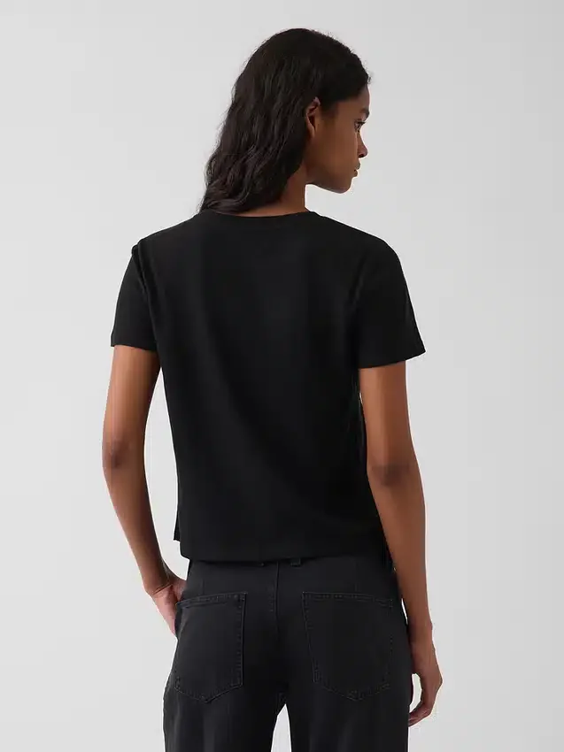 Camiseta 100 % algodón con efecto encogido auténtico