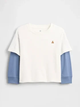 Camiseta 2 en 1 de tejido grueso para Bebé y Niño