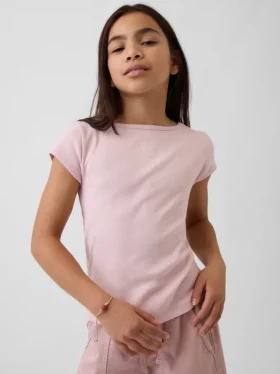 Camiseta ajustada de manga corta para niños