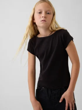 Camiseta ajustada de manga corta para niños