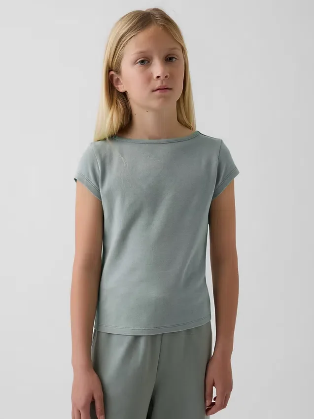 Camiseta ajustada de manga corta para niños