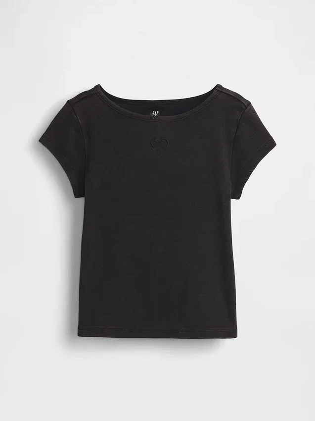 Camiseta ajustada de manga corta para niños