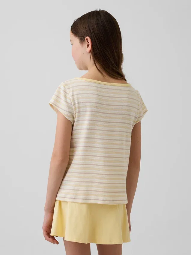 Camiseta ajustada de manga corta para niños