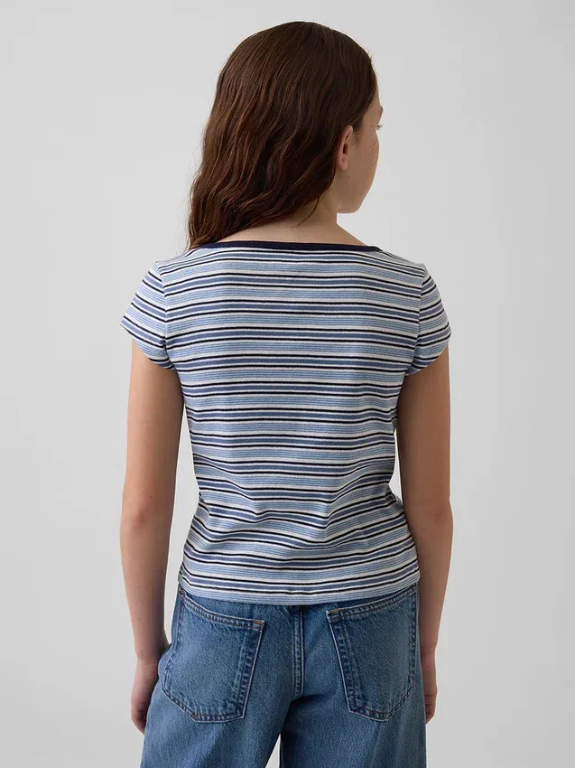 Camiseta ajustada de manga corta para niños