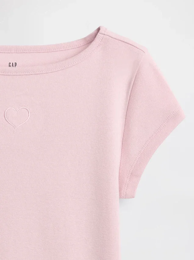 Camiseta ajustada de manga corta para niños