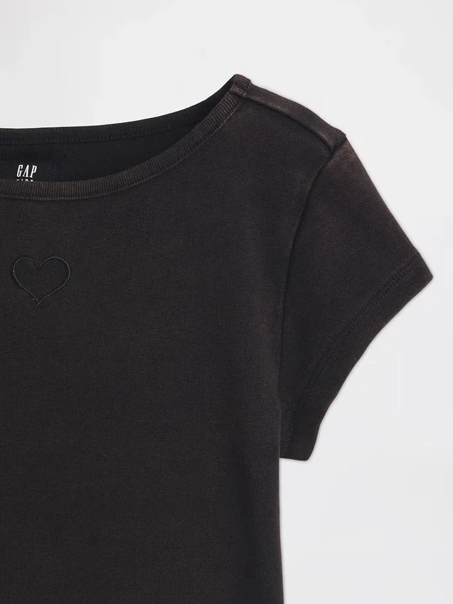 Camiseta ajustada de manga corta para niños