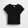 Camiseta ajustada de niño con canalé multicolor