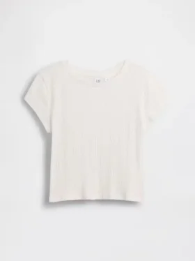 Camiseta ajustada de niño con canalé multicolor