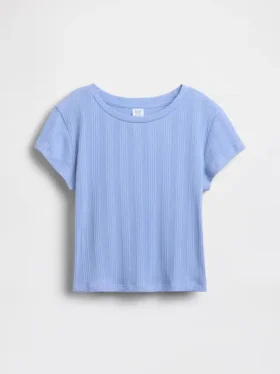 Camiseta ajustada de niño con canalé multicolor