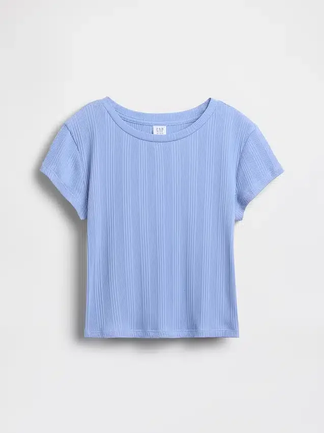 Camiseta ajustada de niño con canalé multicolor