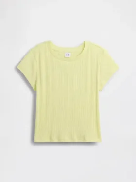 Camiseta ajustada de niño con canalé multicolor