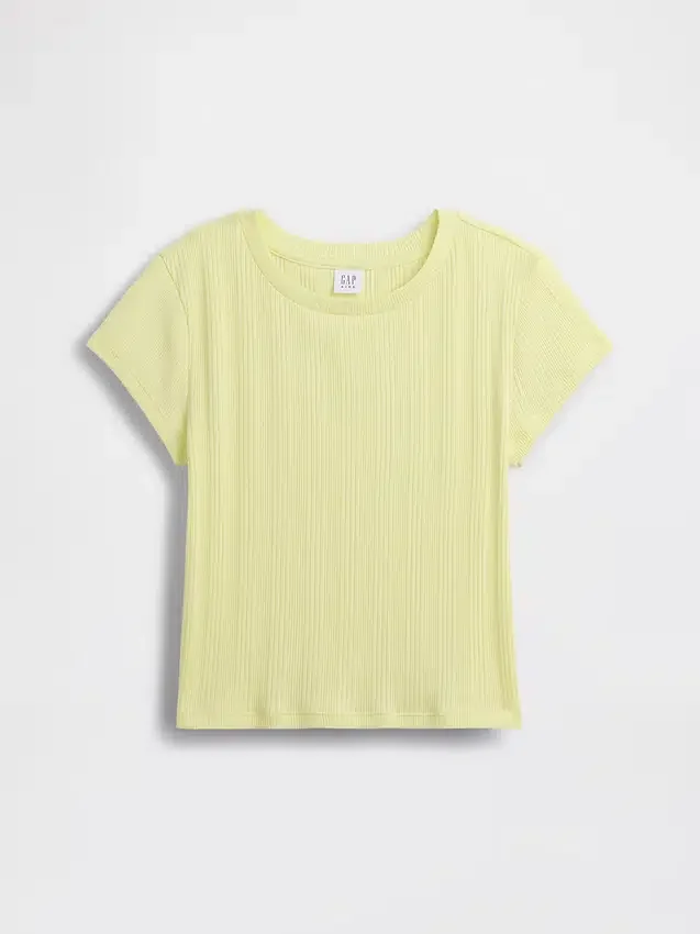 Camiseta ajustada de niño con canalé multicolor