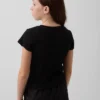 Camiseta ajustada de niño con canalé multicolor
