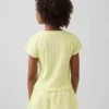 Camiseta ajustada de niño con canalé multicolor