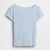 Camiseta ajustada de punto acanalado con punto calado para niños