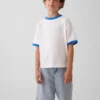 Camiseta azul para niños «Relaxed Logo»
