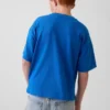 Camiseta azul para niños «Relaxed Logo»
