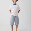 Camiseta azul para niños «Relaxed Logo»