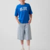 Camiseta azul para niños «Relaxed Logo»