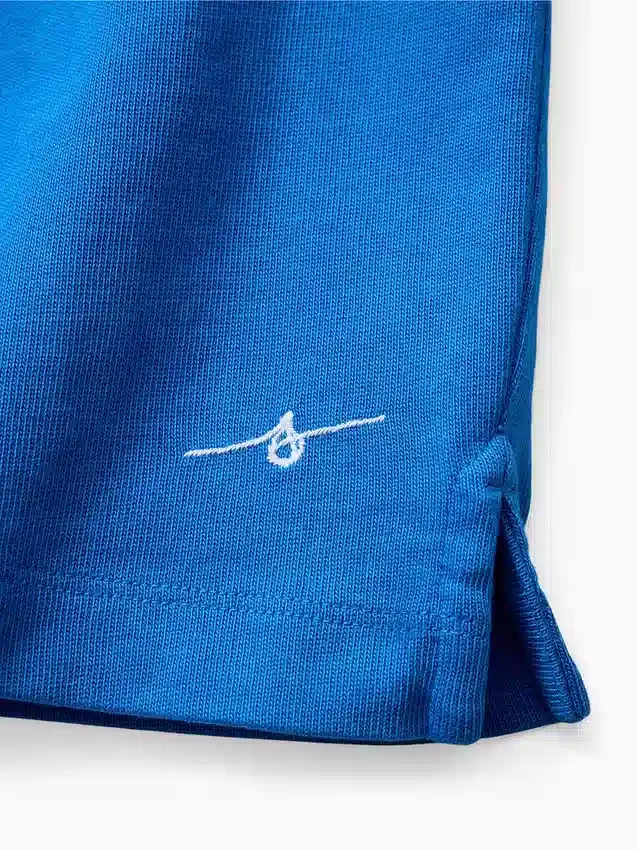 Camiseta azul para niños «Relaxed Logo»