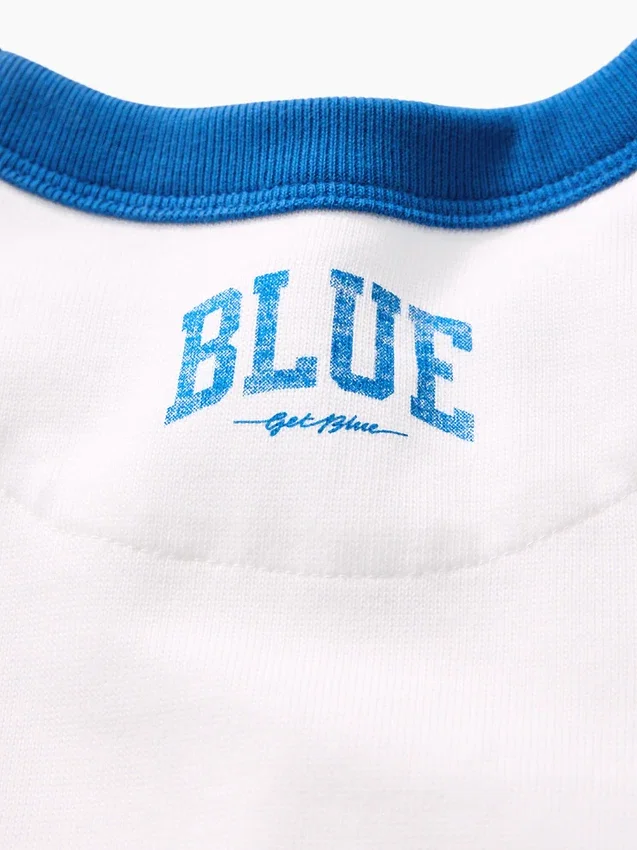 Camiseta azul para niños «Relaxed Logo»