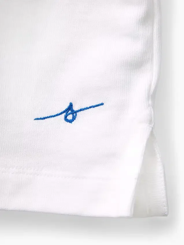 Camiseta azul para niños «Relaxed Logo»