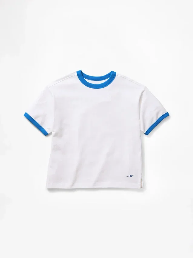Camiseta azul para niños «Relaxed Logo»