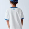 Camiseta azul para niños «Relaxed Logo»