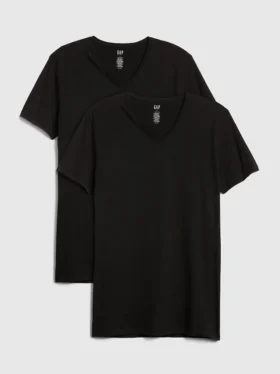 Camiseta clásica con cuello en V (paquete de 2)