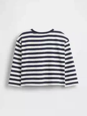 Camiseta con bolsillo en forma de corazón para bebés y niños, combinable