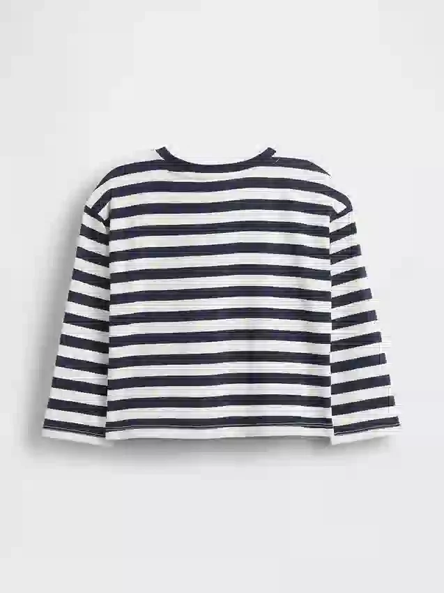 Camiseta con bolsillo en forma de corazón para bebés y niños, combinable