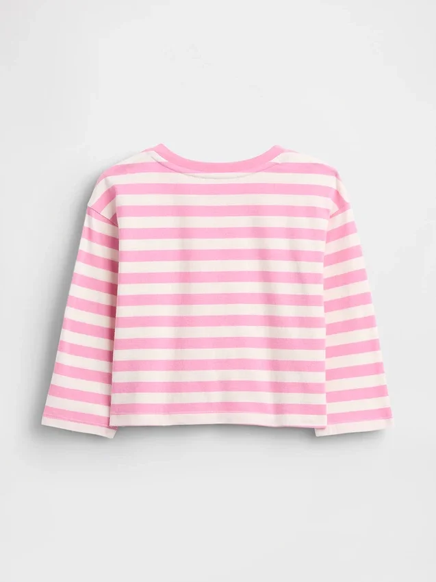 Camiseta con bolsillo en forma de corazón para bebés y niños, combinable