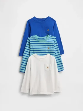 Camiseta con bolsillo para bebés y niños, combinable