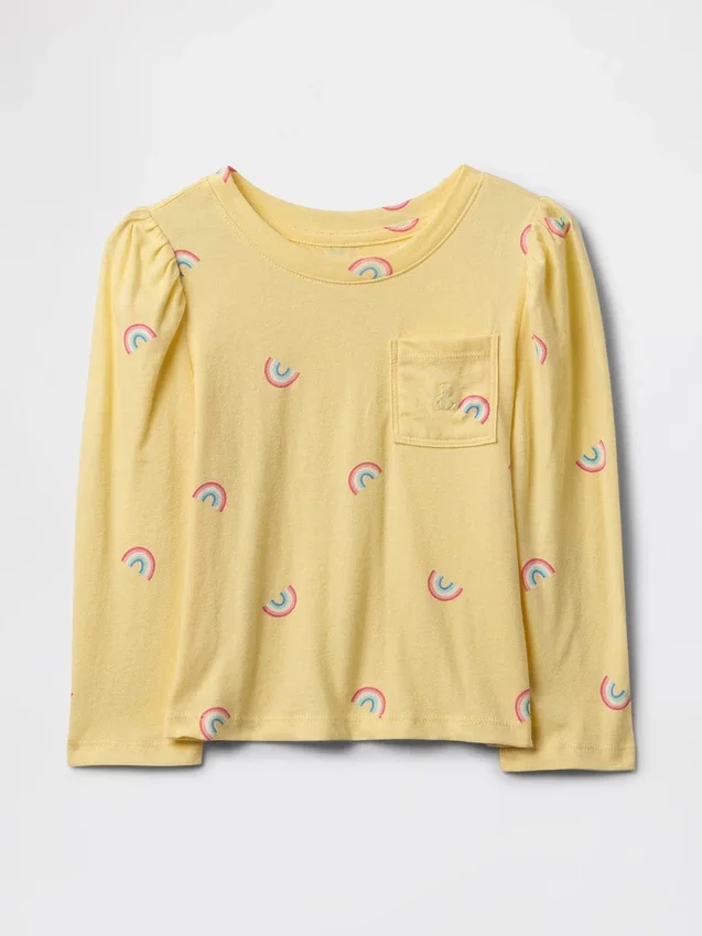 Camiseta con bolsillo para bebés y niños, combinable