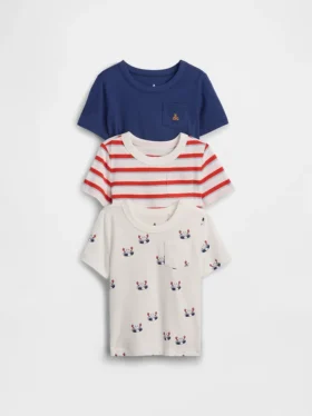 Camiseta con bolsillo para bebés y niños «Mix & Match» (paquete de 3)