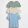 Camiseta con bolsillo para bebés y niños «Mix & Match» (paquete de 3)